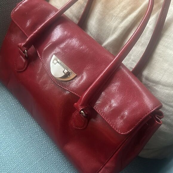 HOBO Red Leather Shoulder Bag - Picture 2 of 8